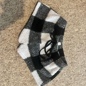 Cozy Black and White Plaid Shorts